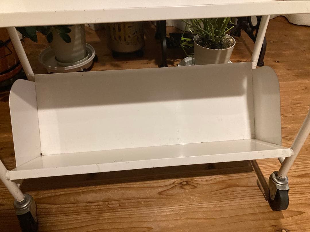 ファイルワゴン　ブックトラックL型片面傾斜3段　キャスターワゴン