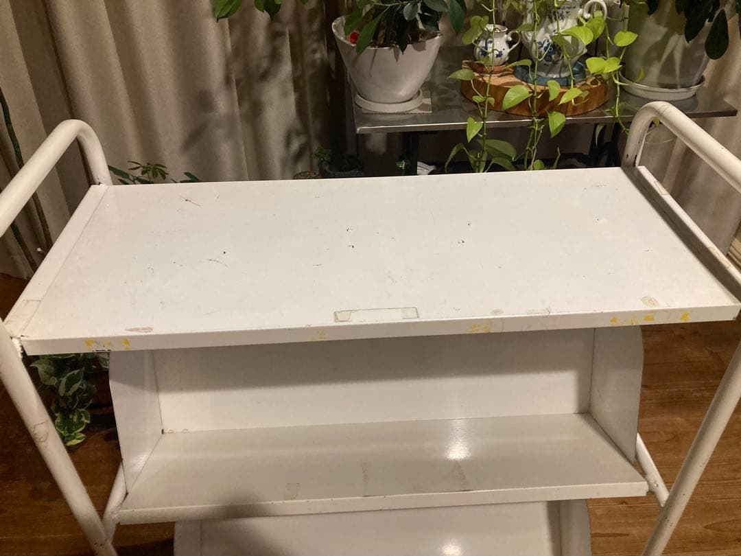 ファイルワゴン　ブックトラックL型片面傾斜3段　キャスターワゴン