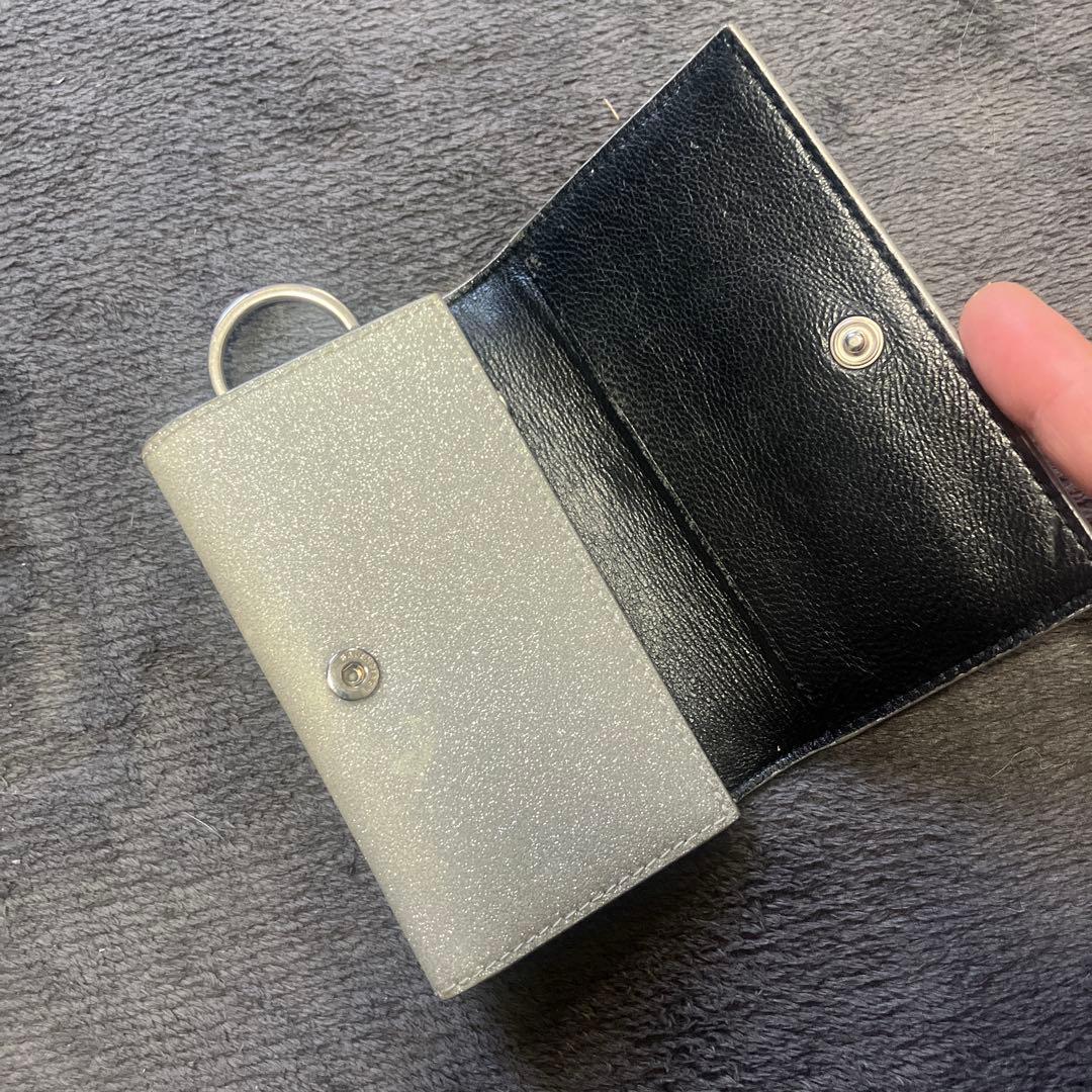 バレンシアガ　キーケース　グリッター　キーリング　ラメ　ストラップ　キーホルダー