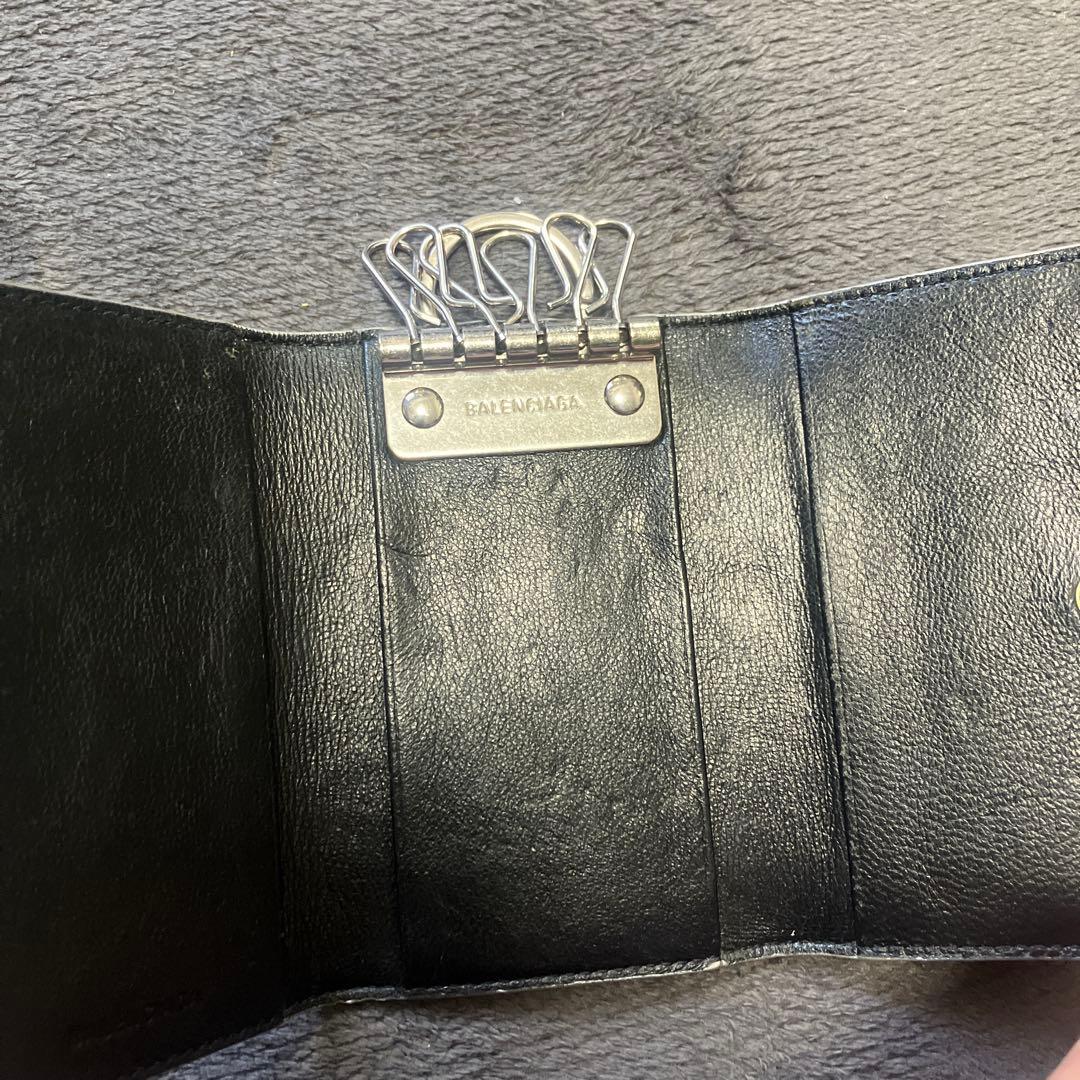 バレンシアガ　キーケース　グリッター　キーリング　ラメ　ストラップ　キーホルダー