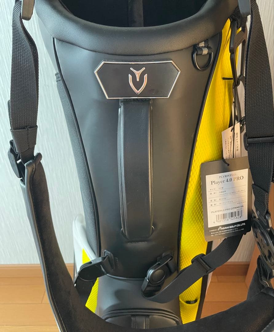 Vessel ゴルフキャディバッグ 黒/白/黄