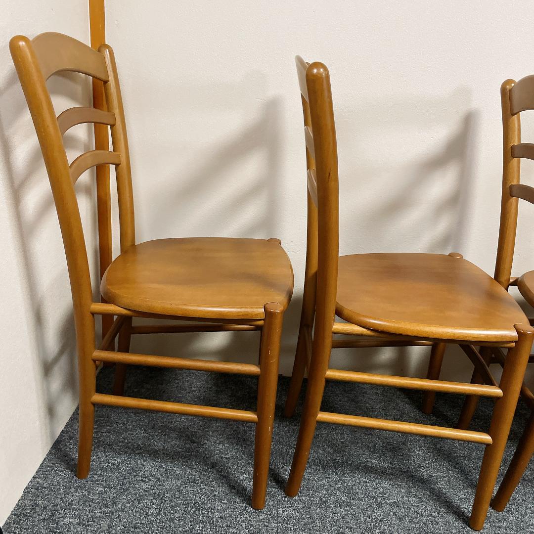 美品　高品質　ブナ材　ダイニングチェア 4脚セット
