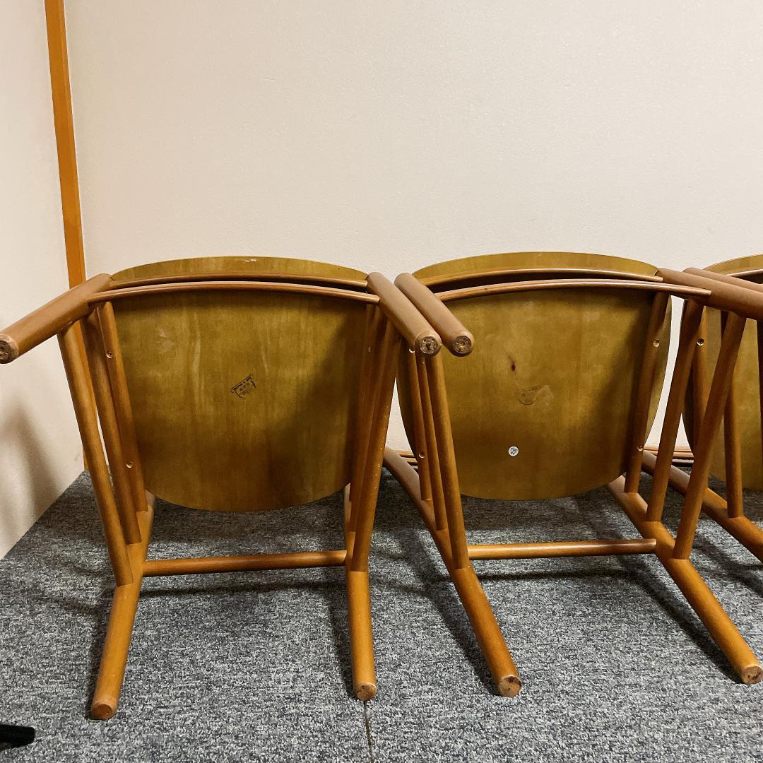 美品　高品質　ブナ材　ダイニングチェア 4脚セット