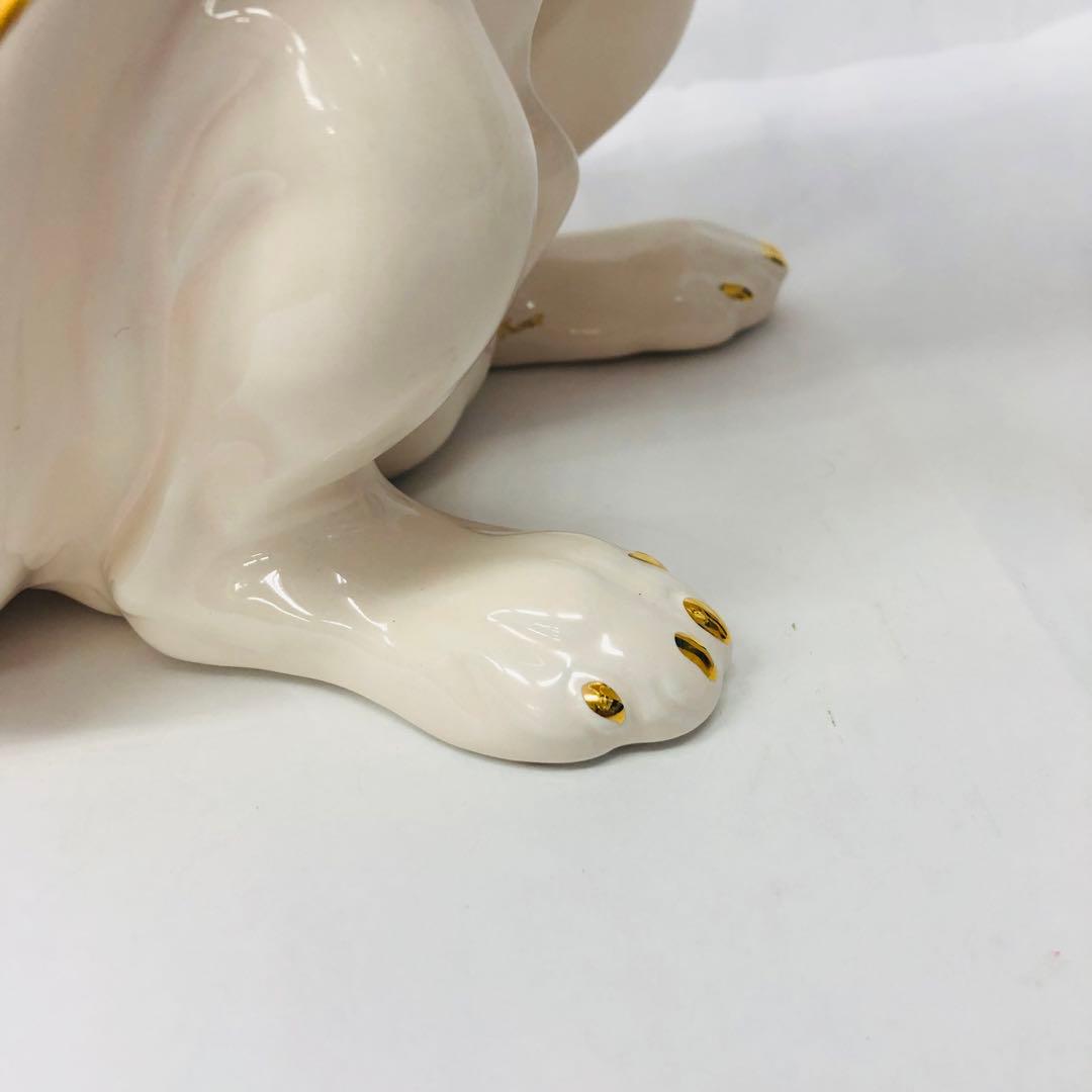 アウラ AHURA オブジェ　犬　ヨーロピアン　金彩　イタリアングレーハウンド