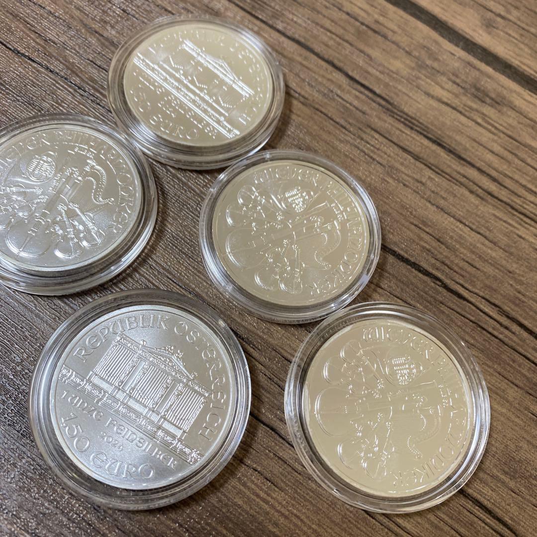 純銀　1オンス 5枚セット 2024 オーストリア　ウィーン・フィルハーモニー