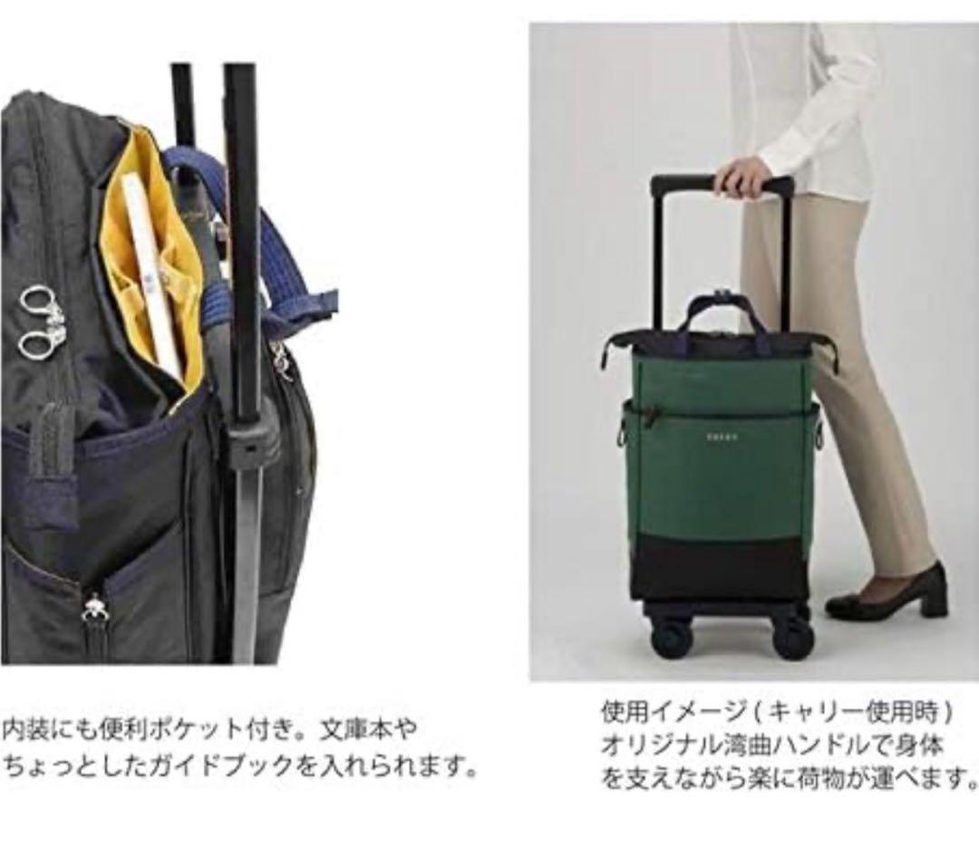 SWANY スワニー　キャリーバッグ　ショッピングカート カバー付 グリーン