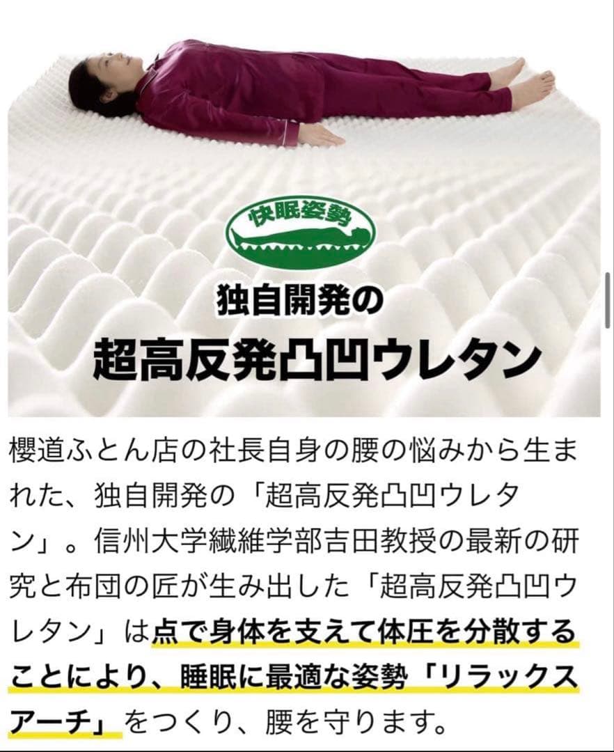 【訳あり格安】敷布団　快眠の王