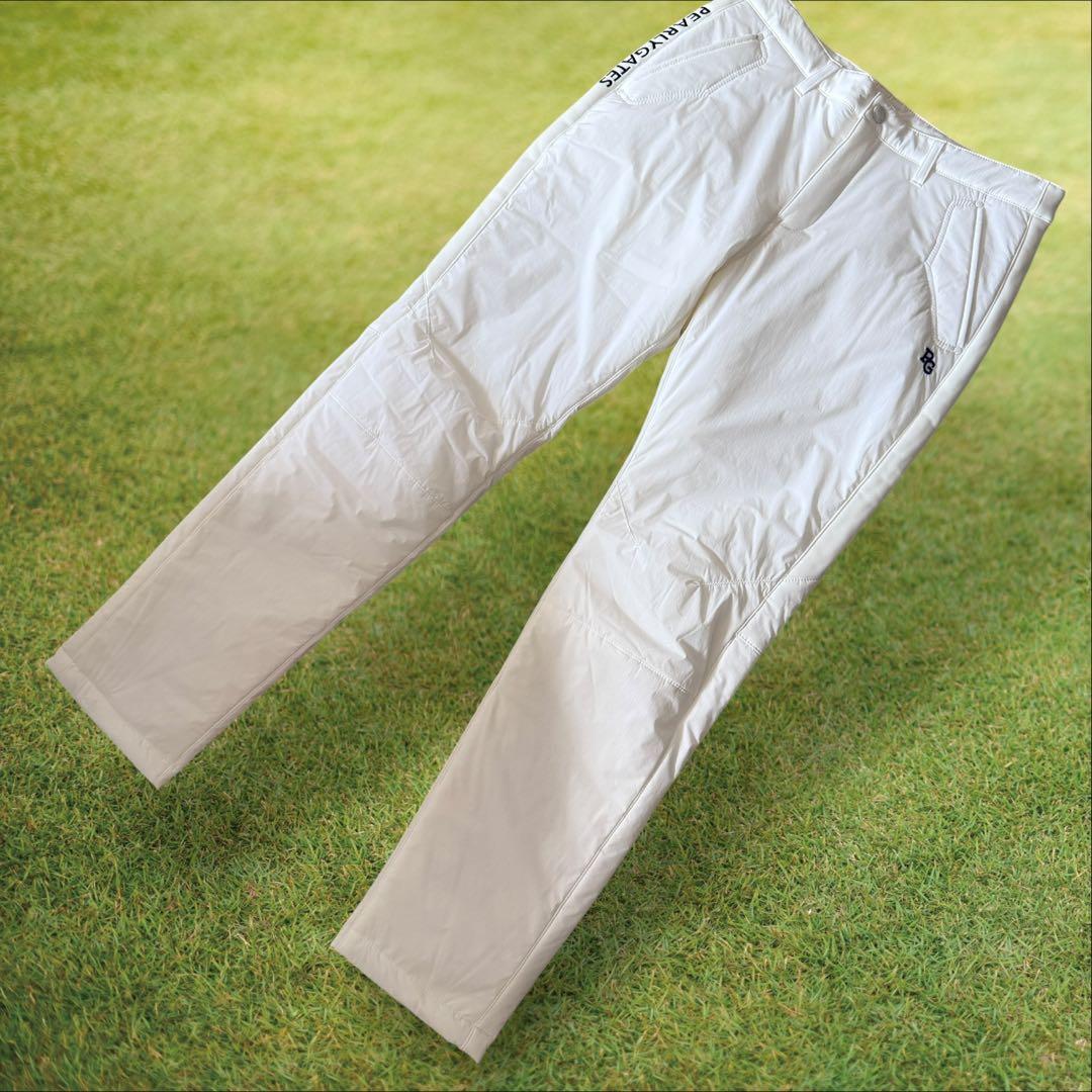 未使用級　中綿　蓄熱　パーリーゲイツ　パンツ　白　ホワイト　5 L〜XL相当