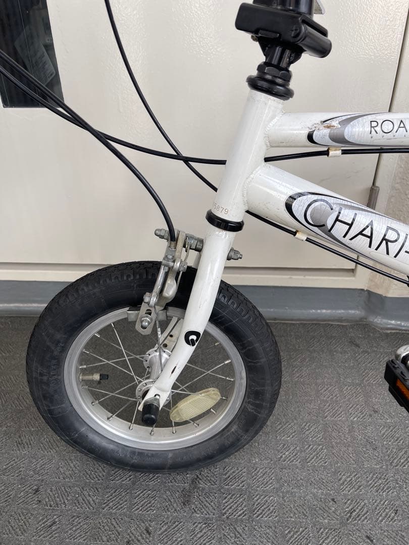 希少 CHARI-Q チョロQ 折りたたみ自転車 ホワイト チャリQ ミニチャリ