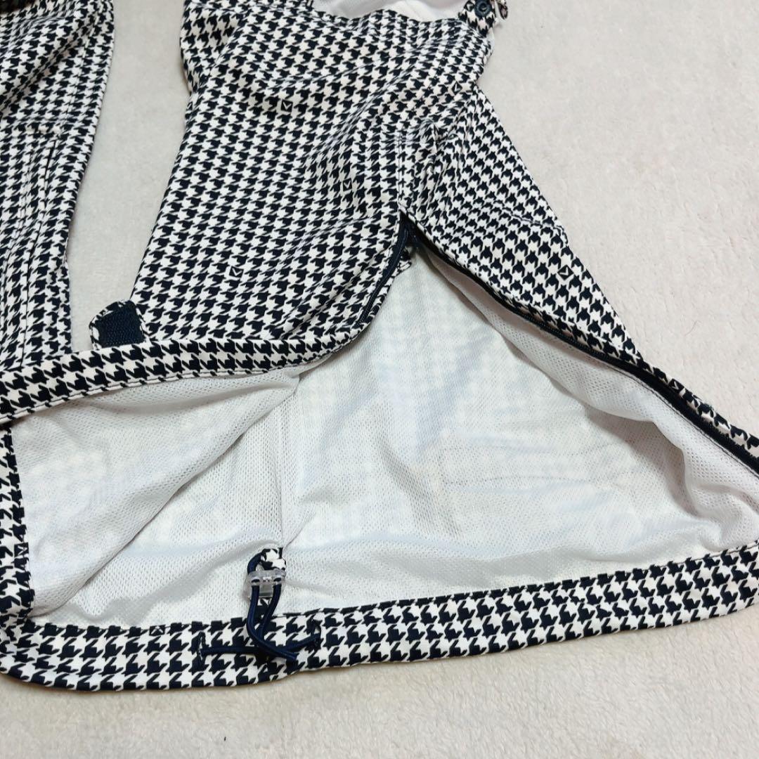 極美品　キャロウェイ　レインコート　ジャケット　パンツ　千鳥格子　L 　ネイビー