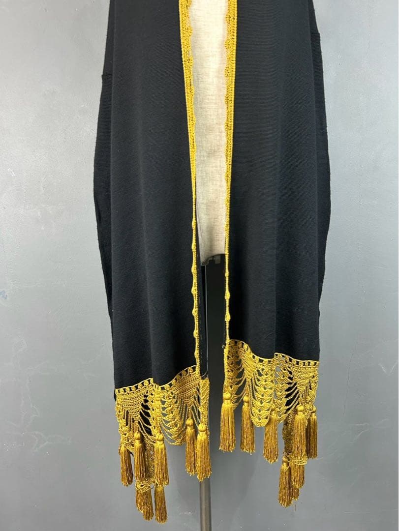 伊製 MOSCHINO モスキーノ 羽織 ショール ニット ケープ ウール 40