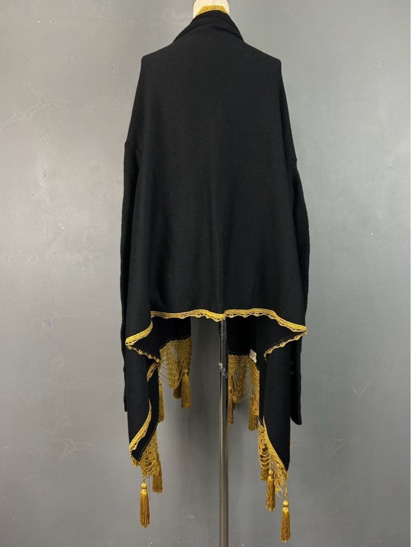 伊製 MOSCHINO モスキーノ 羽織 ショール ニット ケープ ウール 40