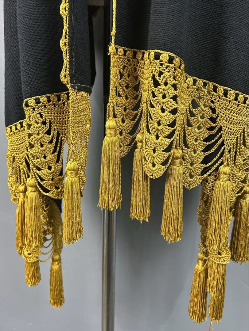 伊製 MOSCHINO モスキーノ 羽織 ショール ニット ケープ ウール 40