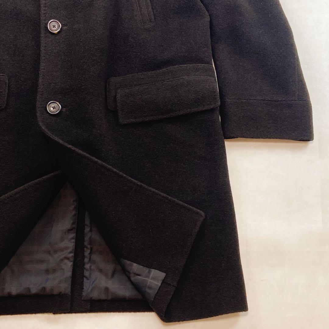 バーバリーロンドン カシミヤ シャドーチェック チェスターコート