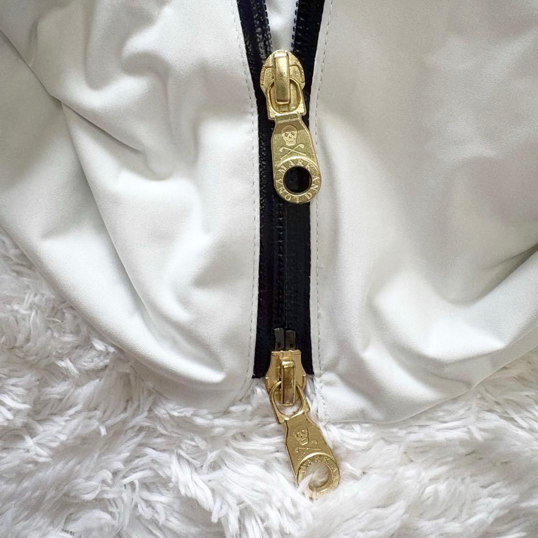 MARK & LONA レインワンピース レッグカバー　セット　ホワイト　ロゴ