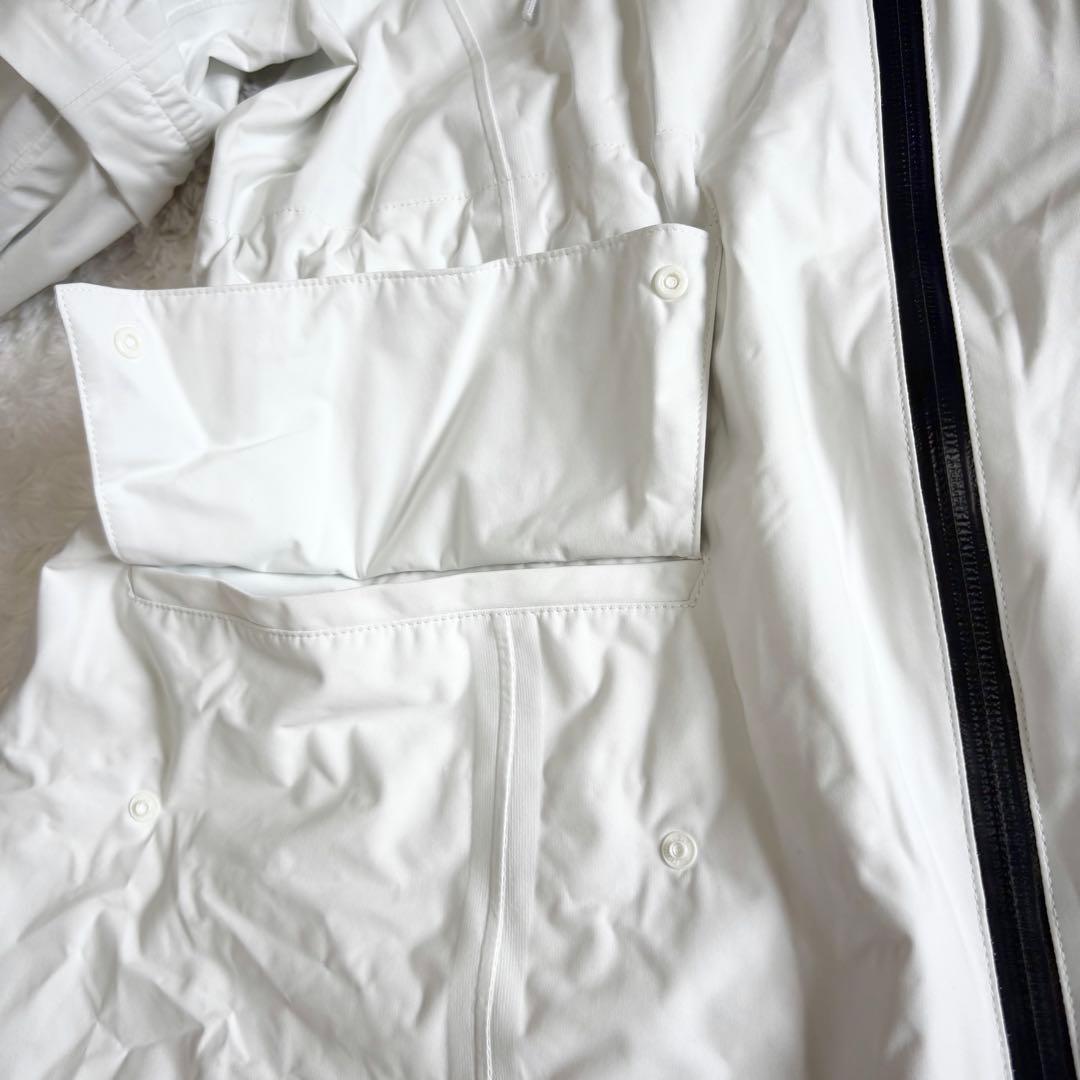 MARK & LONA レインワンピース レッグカバー　セット　ホワイト　ロゴ