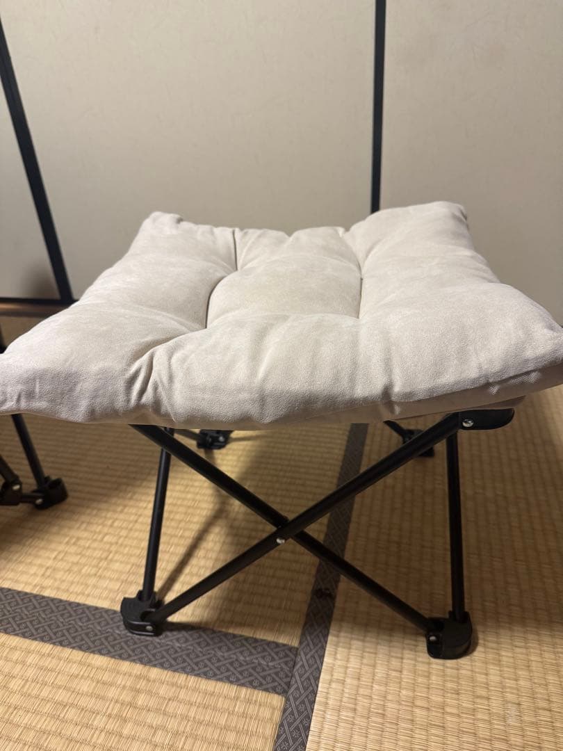 ニトリ　バタフライチェア　ワイド　折りたたみスツール　オットマン　セット
