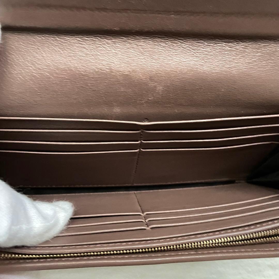 GUCCI グッチ 長財布 キャンバス　インターロッキング　希少色　1219-⑥