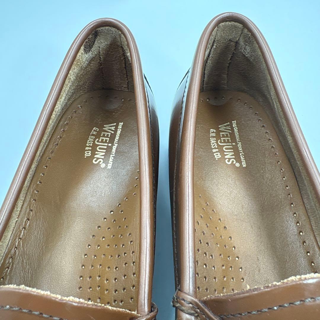 美品✨ウィージャンズ　ブラウン　レザー　ローファー　定番　人気　裏張り済