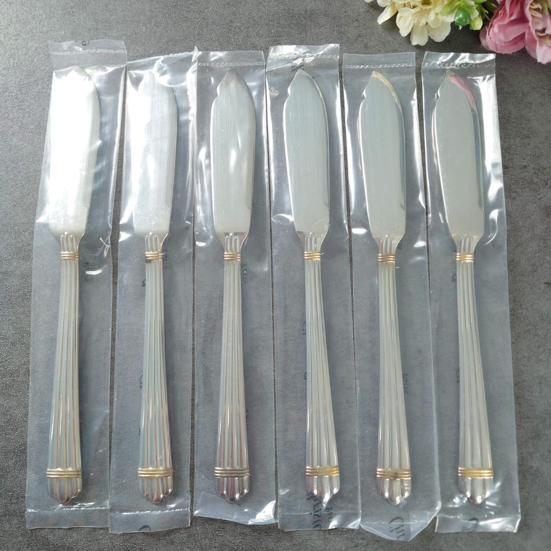 極希少 クリストフル アリアゴールドリング フィッシュナイフ 未開封 6