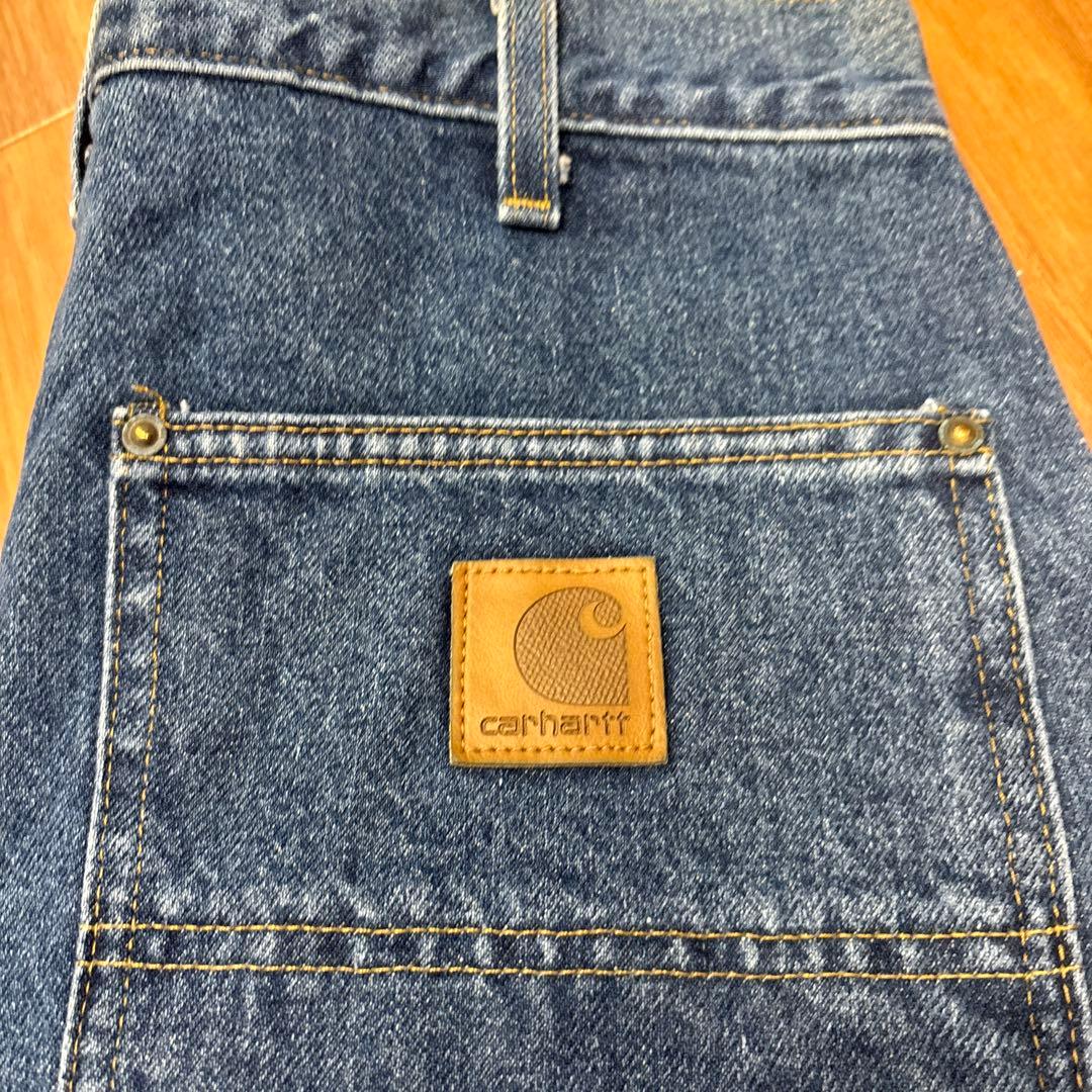 希少90's USA製 Carharttダブルニー デニム32x34 未使用