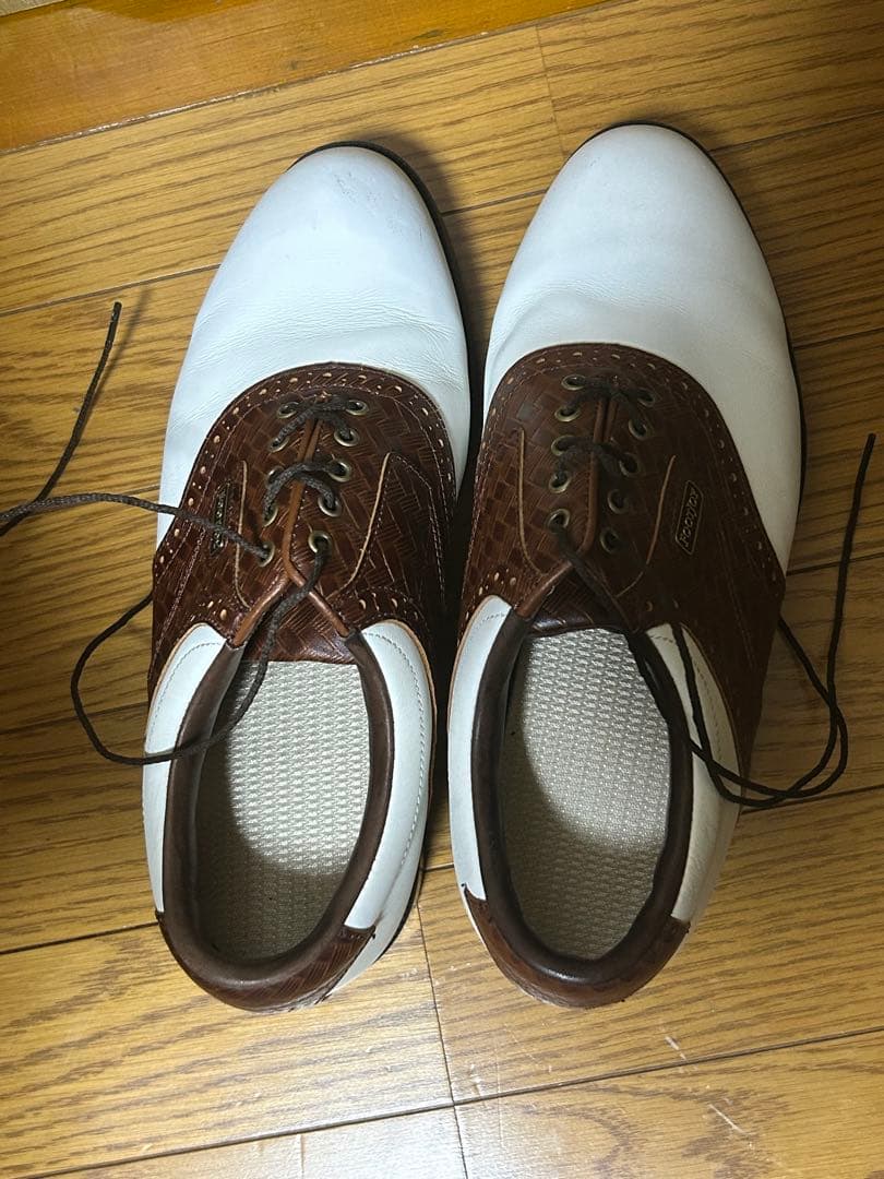 FOOTJOY ゴルフシューズ 白/茶色