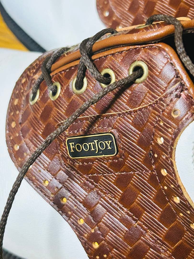 FOOTJOY ゴルフシューズ 白/茶色