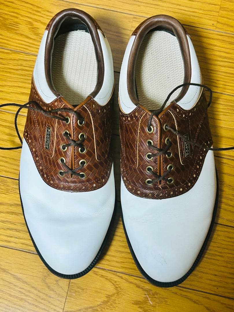 FOOTJOY ゴルフシューズ 白/茶色