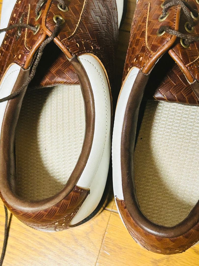 FOOTJOY ゴルフシューズ 白/茶色