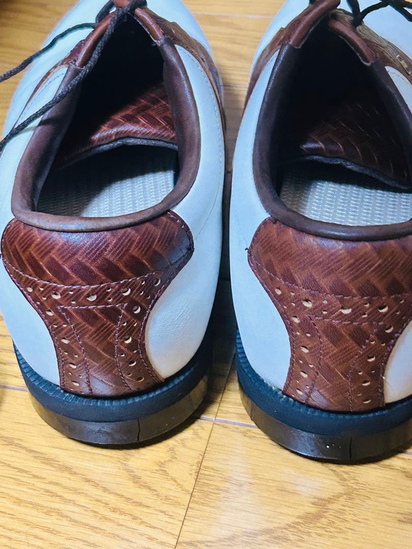 FOOTJOY ゴルフシューズ 白/茶色