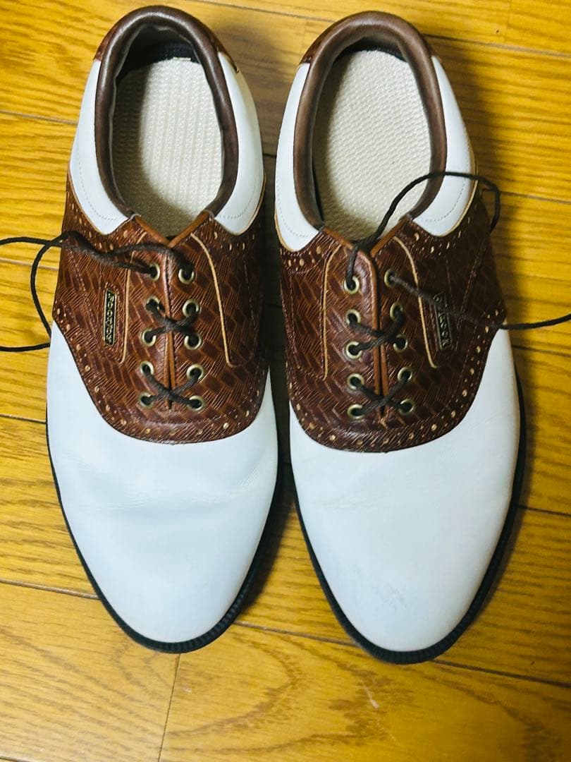 FOOTJOY ゴルフシューズ 白/茶色