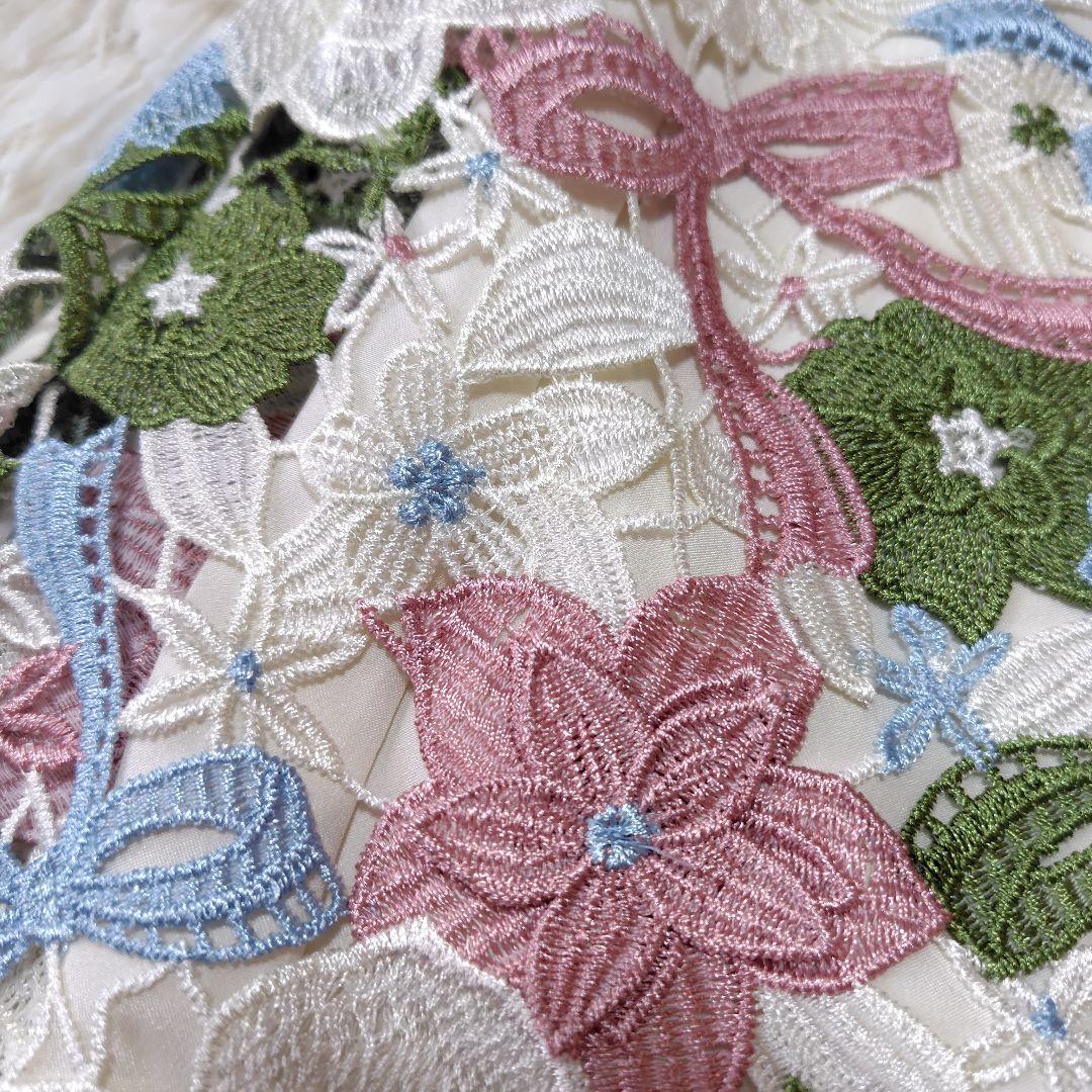 【未使用級♡希少42】ローズティアラジュエル　フラワーケミカルレースワンピース