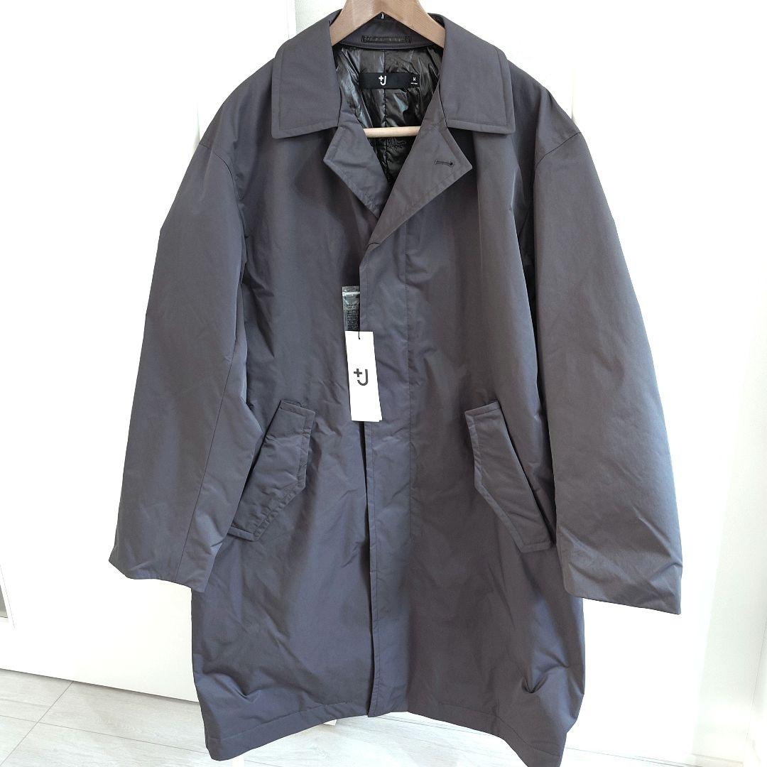 オマケ付き 新品 ＋J オーバーサイズ ステンカラー コート ハイブリッドダウン