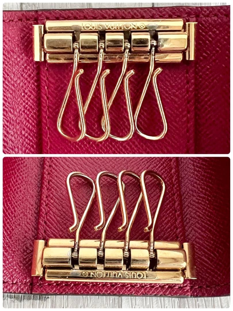 【美品】ルイヴィトン　キーケース　モノグラム　フューシャ　4連　ミュルティクレ4