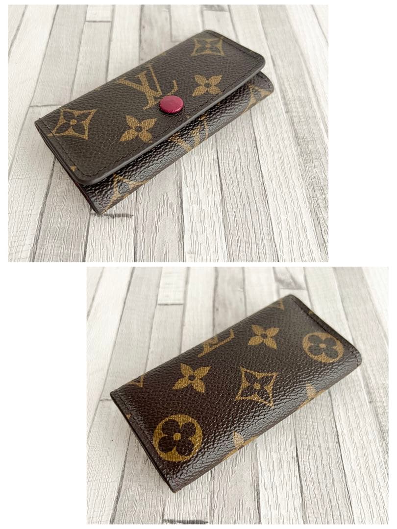 【美品】ルイヴィトン　キーケース　モノグラム　フューシャ　4連　ミュルティクレ4