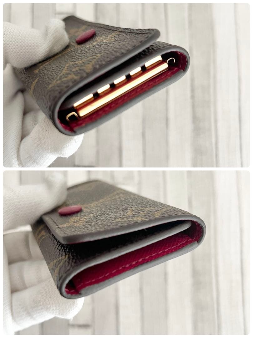【美品】ルイヴィトン　キーケース　モノグラム　フューシャ　4連　ミュルティクレ4