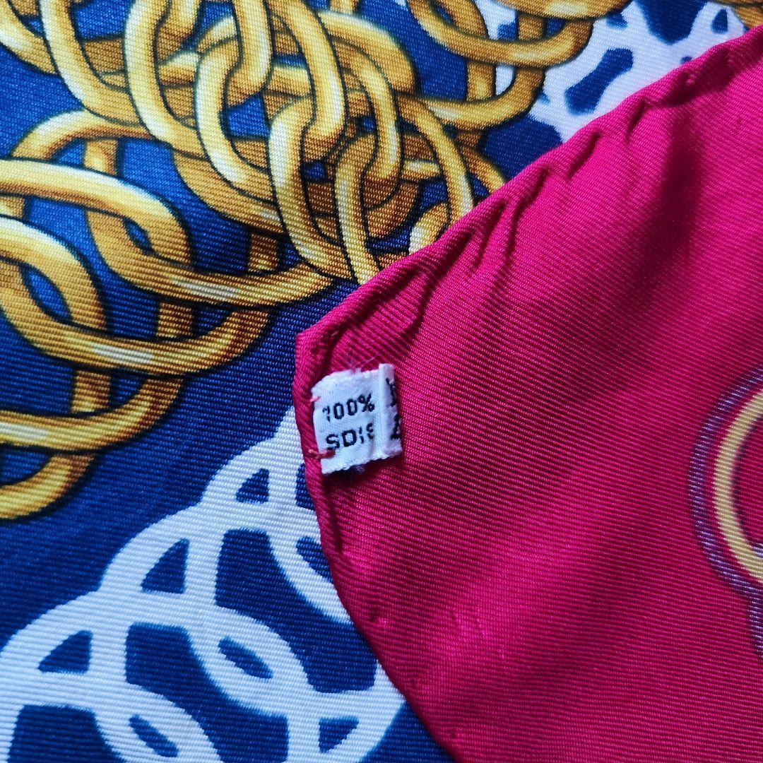 極美品】HERMESエルメスカレ90 MAILLONSマイヨンレッドネイビー - メルカリ