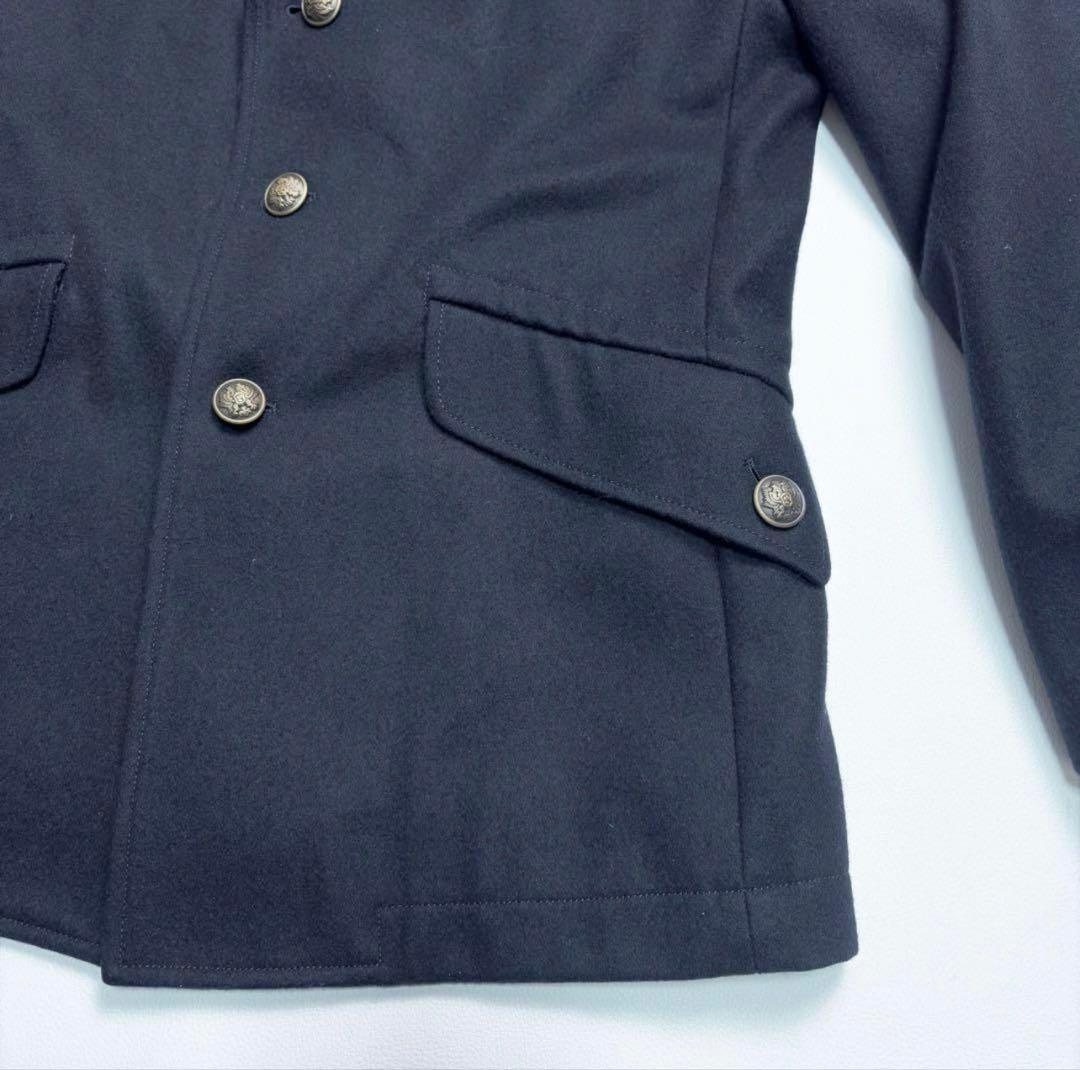 ポールスミス ミリタリーコート カシミヤ混 エポーレット メタルボタン