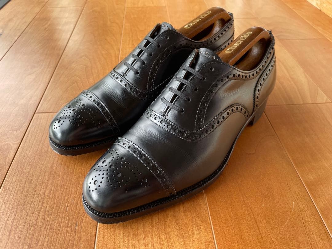 美品3都市】旧チャーチ ディプロマット 黒 65F 純正シューツリー