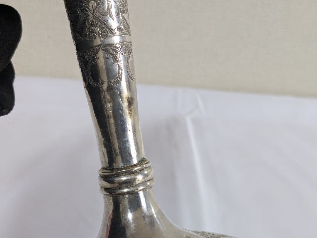 イタリア 銀製 アンティーク雑貨 花瓶 一輪挿し ヴィンテージ ①