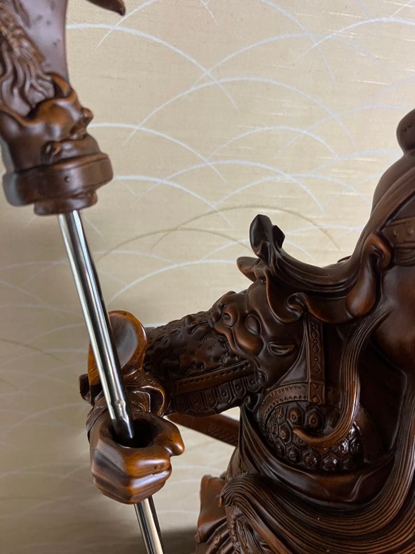 関羽の置物像 ナイフを持つ装飾 関羽/関羽ロング彫刻 家庭オフィス