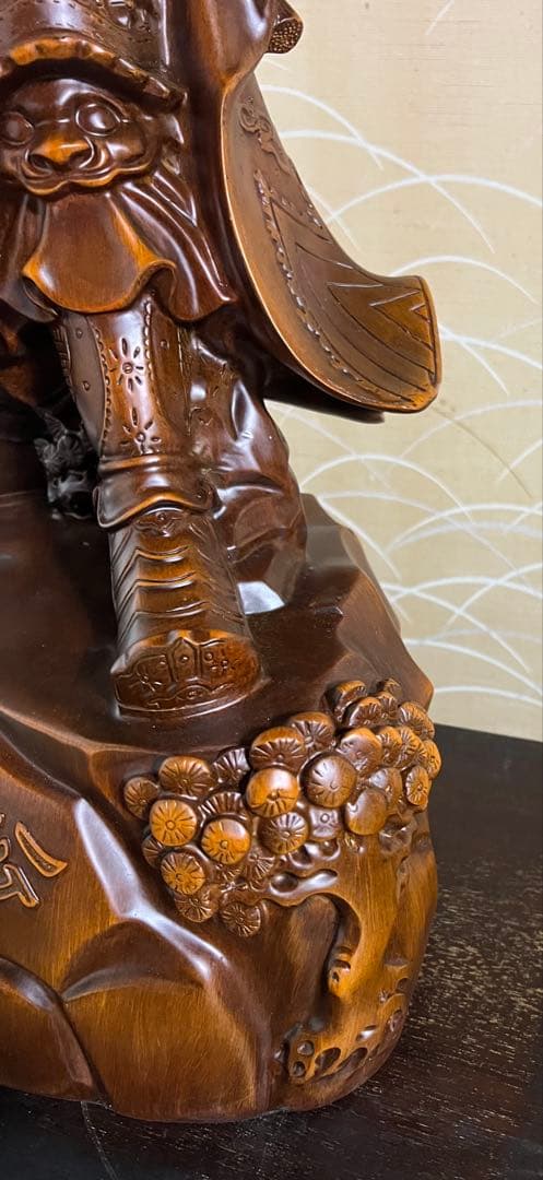 関羽の置物像 ナイフを持つ装飾 関羽/関羽ロング彫刻 家庭オフィス