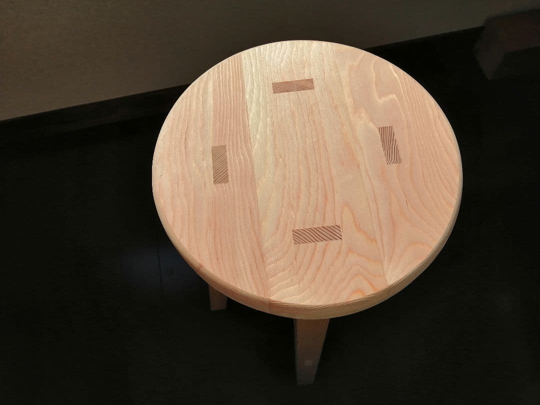 木製スツール　２脚セット　高さ65cm　丸椅子　stool 　花瓶台