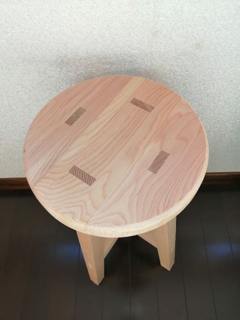 木製スツール　２脚セット　高さ65cm　丸椅子　stool 　花瓶台