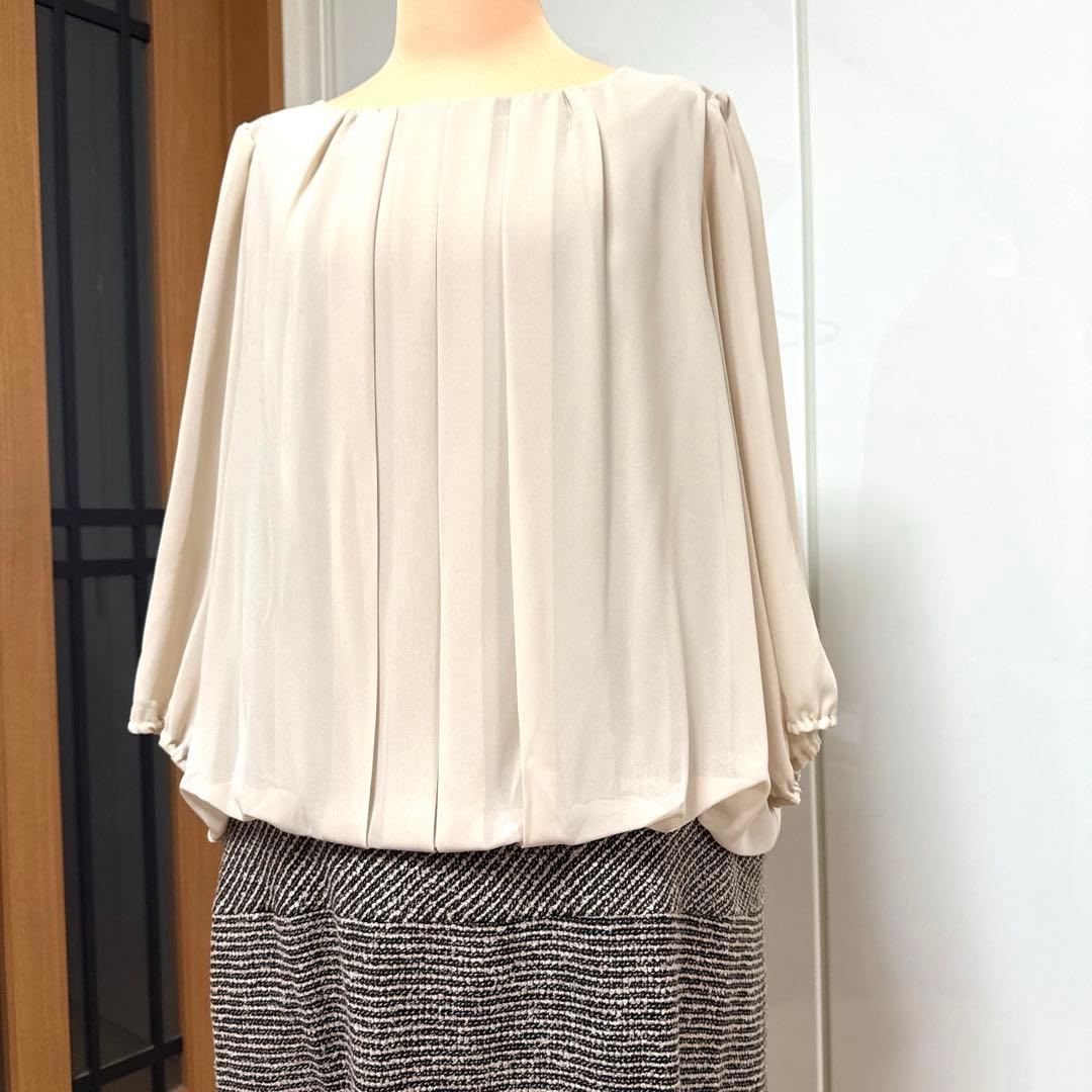 ローズティアラ ワンピース 46 ベージュ 茶