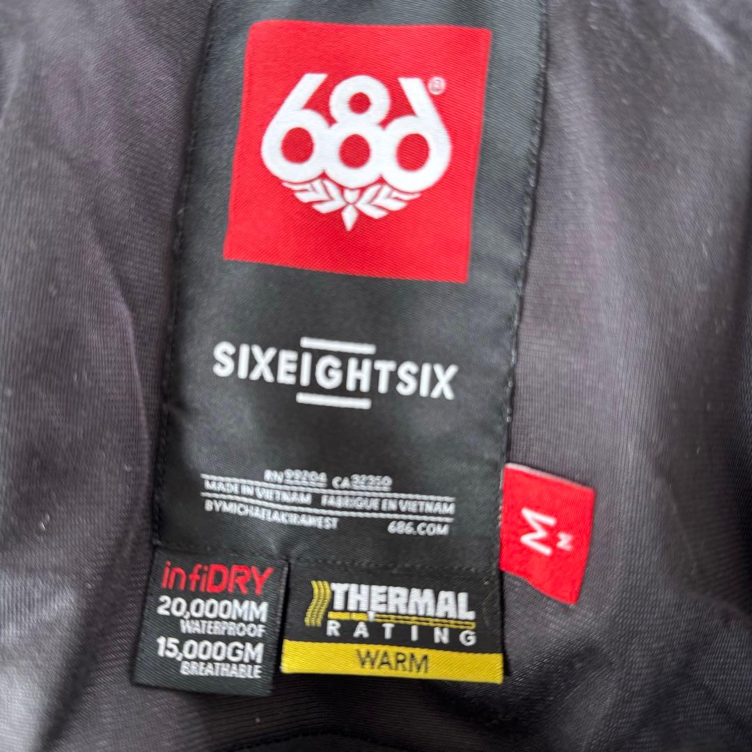 686 ビブパンツ　スキーウェア　スノーボード　シックスエイトシックス