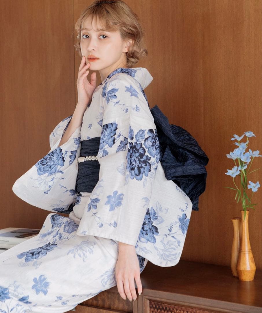 Dita 1人で着られる浴衣　＜水彩の勿応草色＞