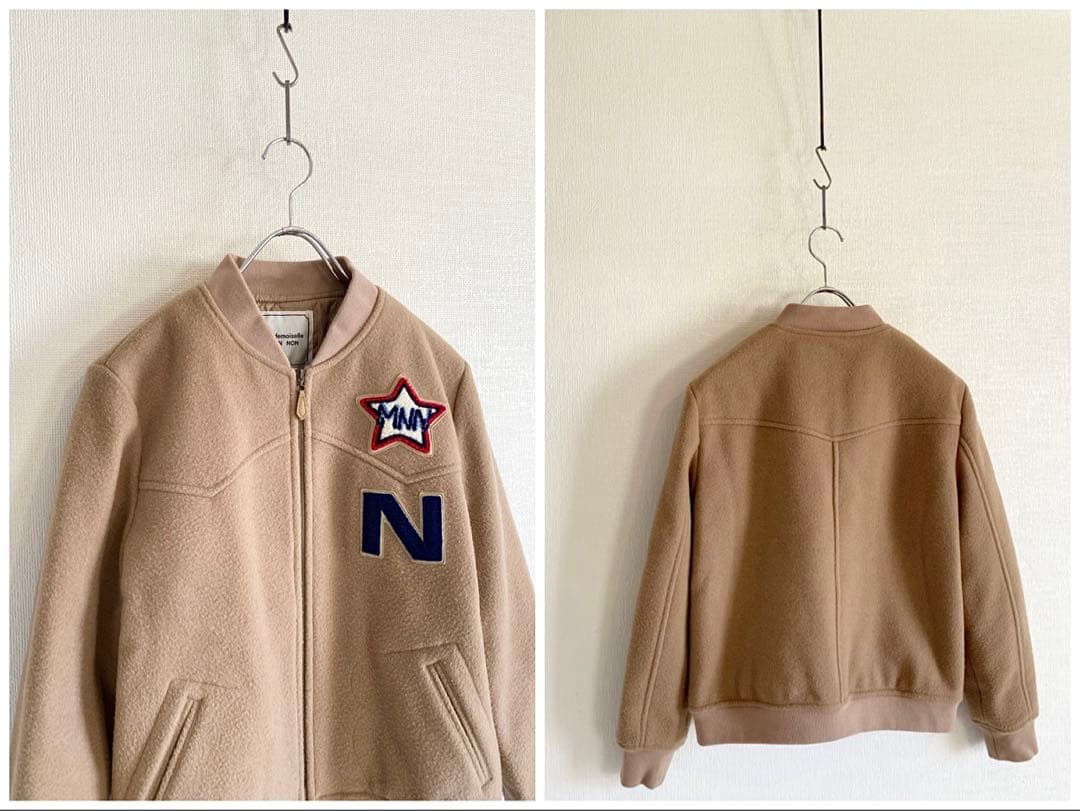 マドモアゼルノンノン ワッペン付き ウール スタジャン M 日本製