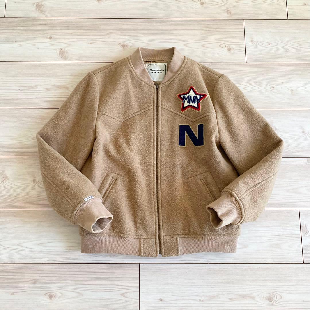 マドモアゼルノンノン ワッペン付き ウール スタジャン M 日本製