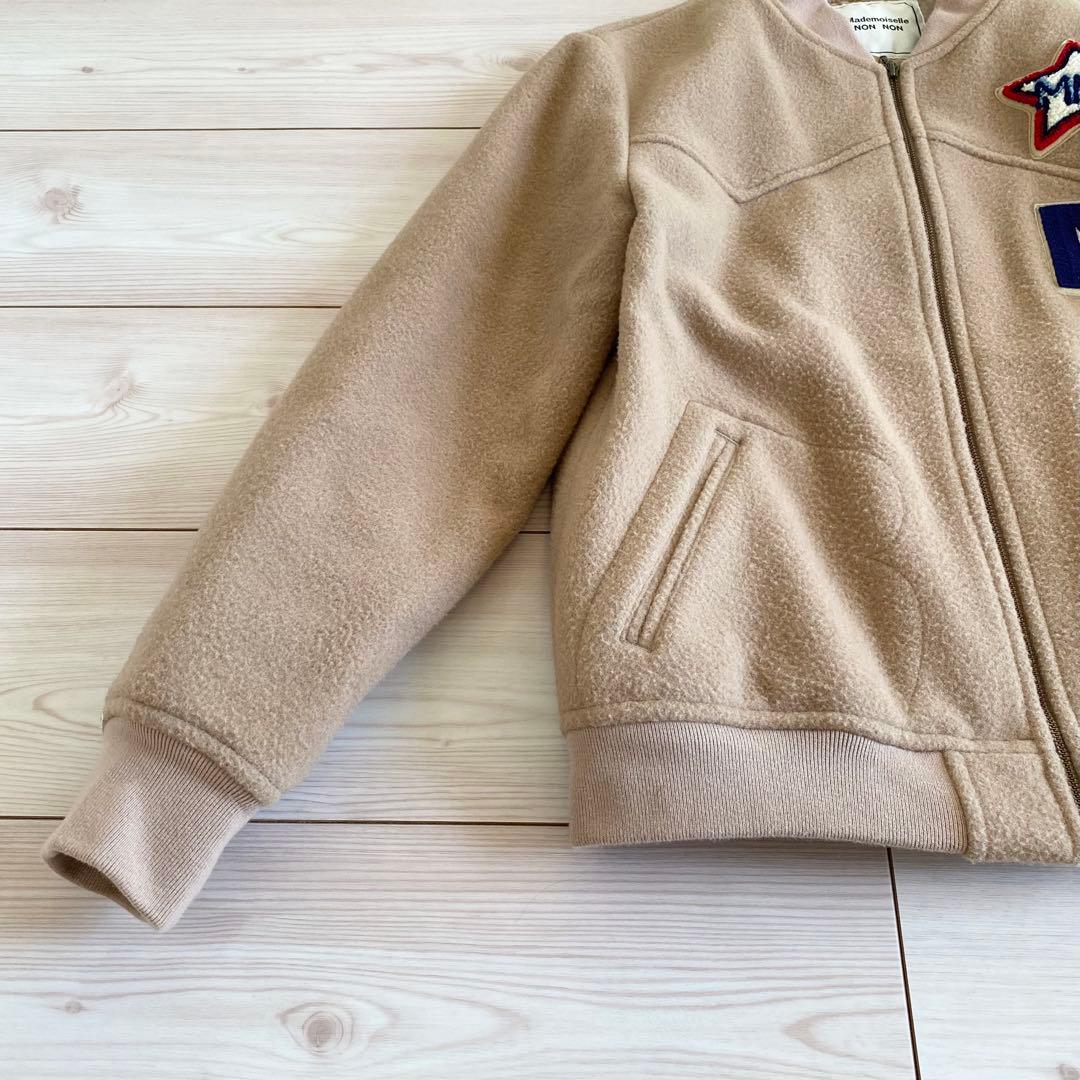 マドモアゼルノンノン ワッペン付き ウール スタジャン M 日本製